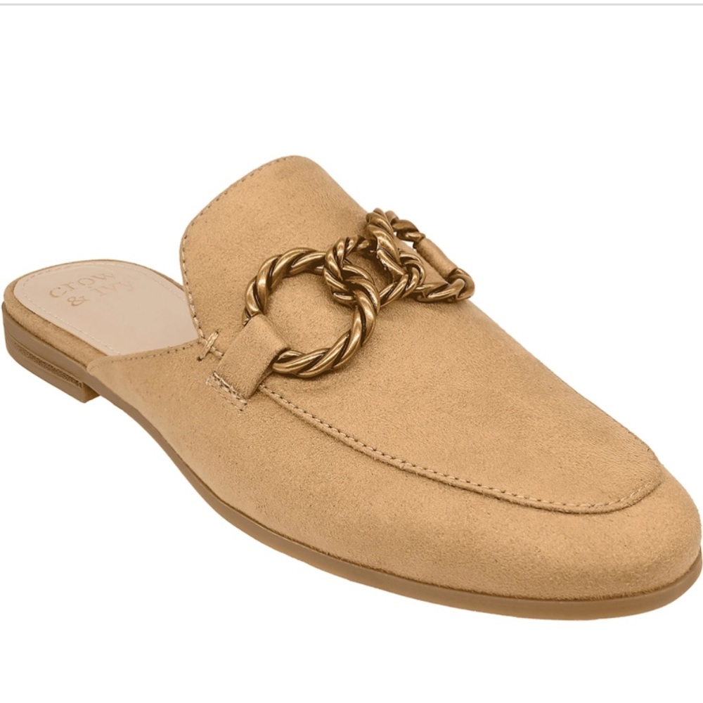 Crown & Ivy Cassy Chain Loafer Mules size 7.5